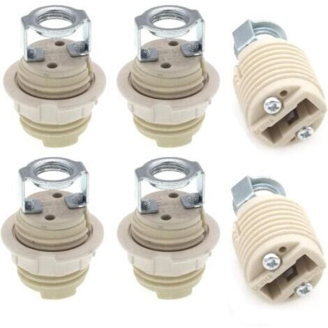 Lot de 6 supports de lampe G9 avec support, douille halogène G9 filetée en céramique