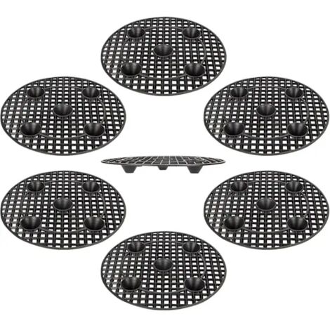 Lot de 6 supports/rehausseurs de pots robustes de 30 cm (12 pouces), noirs