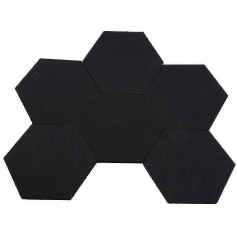 Lot de 6 tableaux mémo décoratifs hexagonaux en feutre, avec punaises et liège.