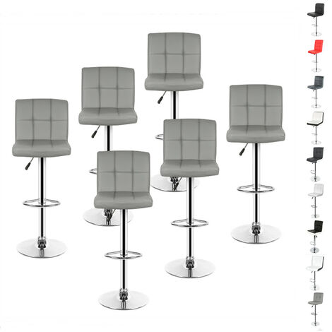 lot de 6 tabouret de bar, chiase de bar, Bar de cuisine, Gris clair