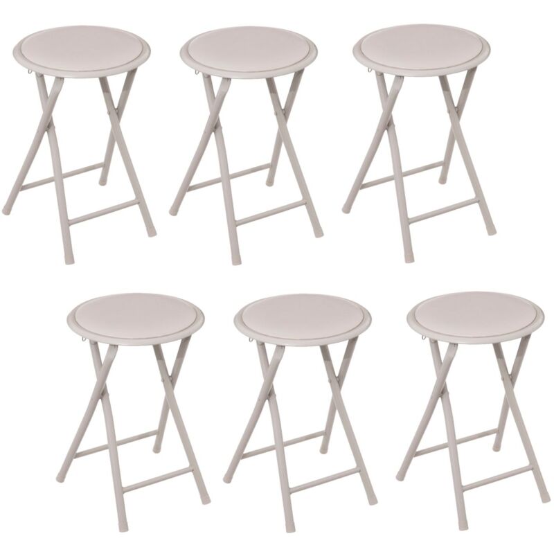 Lot de 6 tabourets d'appoint pliables en PVC