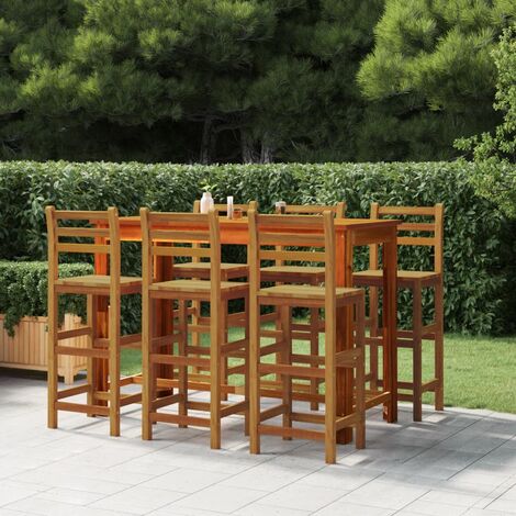 Lot de 6 Tabourets de bar,Chaises hautes de bar luxueuses bois massif d'acacia -84885