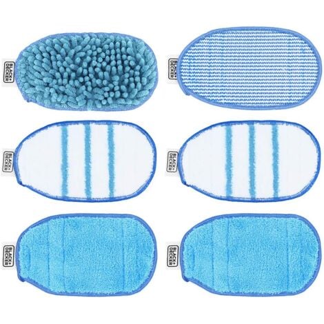 Lot de 6 tampons de Nettoyage de Rechange en Microfibre lavables pour BLACK+DECKER SteaMitt FSH10SM1 FSH10SM FSH10SMP