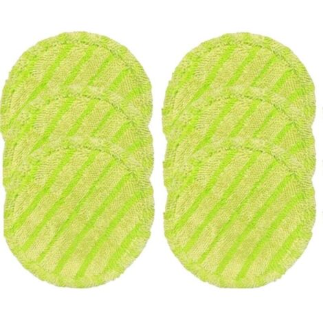Lot de 6 tampons de rechange en microfibre 160 mm pour balai électrique, serpillère, aspirateur, laveur, aérosol (réutilisables)
