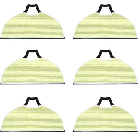 Lot de 6 tampons de rechange pour balai vapeur Shark RV2410 2610WD 2610WA/WFUS Sweeper Robot - Lavables en microfibre - 184 x 304 mm