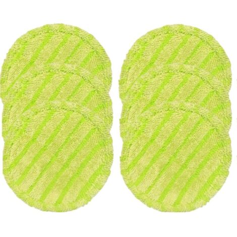 Lot de 6 Tampons Microfibre 160 mm Réutilisables pour Balai et Serpillère