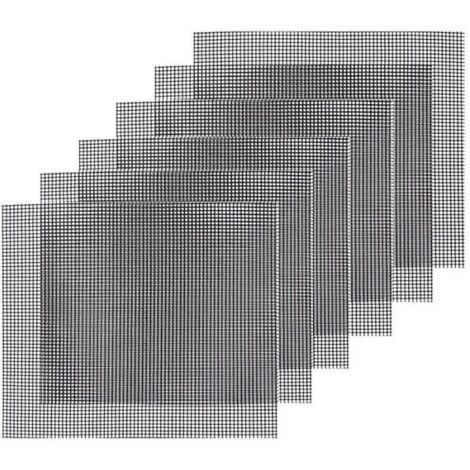 Lot de 6 Tapis de Cuisson Grille Barbecue Découpable Anti-adhésif 33 x 40 cm