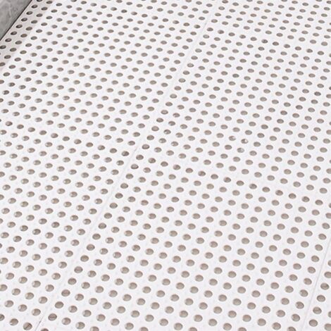Lot de 6 Tapis de Douche et de Baignoire Forte Adhérence - Carreaux en Plastique Antidérapants avec Ventouses pour la Sécurité dans la Salle de Bain et la Cuisine