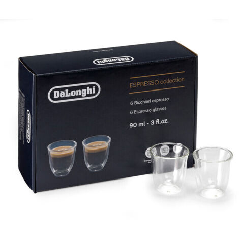 Lot de 6 tasses pour cafetières – Compatible avec Delonghi – Élégance pour dégustation café – Modèle DLSC300