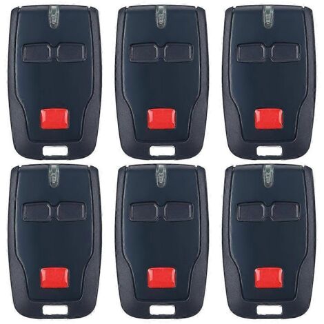 Lot de 6 télécommandes 2 canaux pour ouvre-portail BFT Mitto B RCB02 R1, émetteur de télécommande 433 MHz