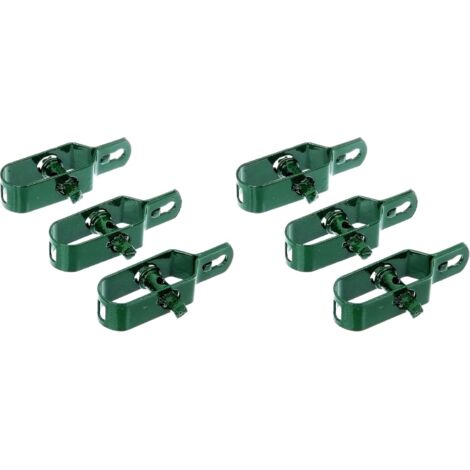 lot de 6 tendeur de câbles, acier zingué, vert, longueur 100 mm, pour clôture et grillage