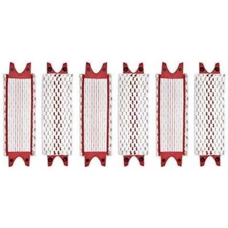 Lot de 6 têtes de balai plates en microfibre compatibles avec Vileda Ultramax..DEBUNS