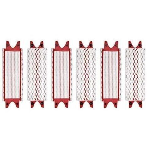 Lot de 6 têtes de balai plates en microfibre – Compatibles Vileda UltraMax – Lavables en machine – Nettoyage sols durs efficace