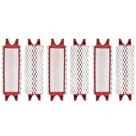 Lot de 6 têtes de balai plates en microfibre – Compatibles Vileda UltraMax – Lavables en machine – Nettoyage sols durs efficace