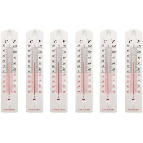 Lot de 6 thermomètres muraux Ulisem pour intérieur et extérieur