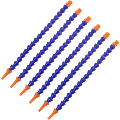 Lot de 6 tubes de liquide de refroidissement en plastique flexible pour machine à tourbillonneuse hydraulique CNC Bleu 30 cm