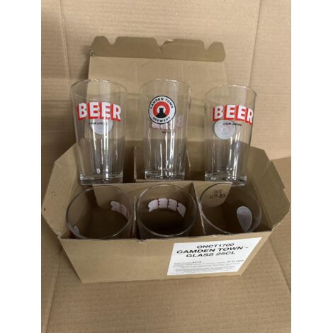 Lot de 6 verres à bière Camden - 25 cl - Neufs