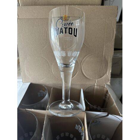 Lot de 6 verres à bière Cuvée Watou - 25 cl - Neufs