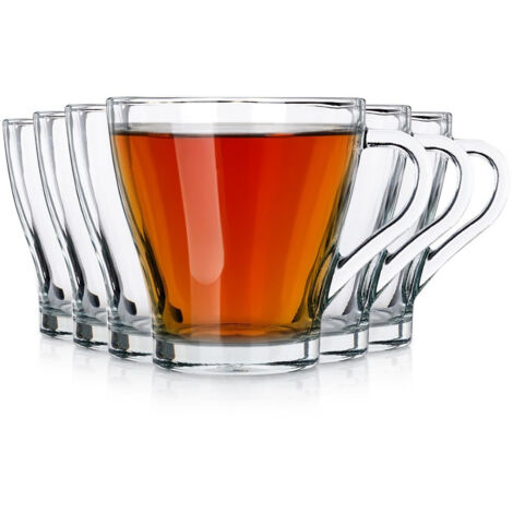 Lot de 6 verres à café, à thé, à boire, pour boissons chaudes et froides