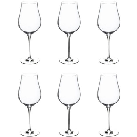 Lot de 6 Verres à Eau Design "Oriane" 50cl Transparent