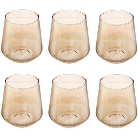 Lot de 6 Verres à Eau "Olga" 45cl Ambre