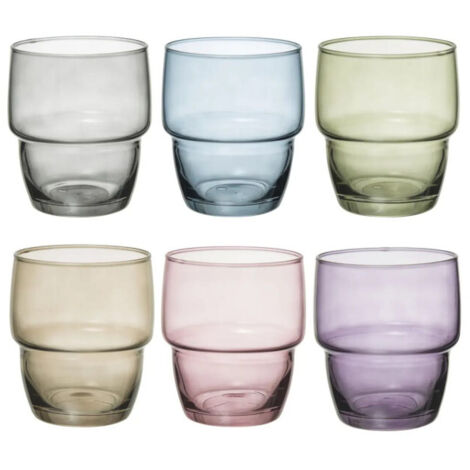 Lot de 6 Verres à Eau "Rodrig'eau" 28cl Multicolore