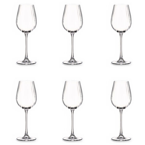 Lot de 6 verres à pied en cristallin 40cl, ASTRAL