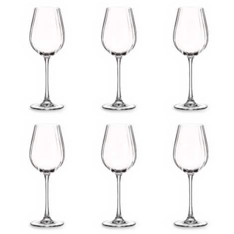 Lot de 6 verres à pied en cristallin 50cl, ASTRAL