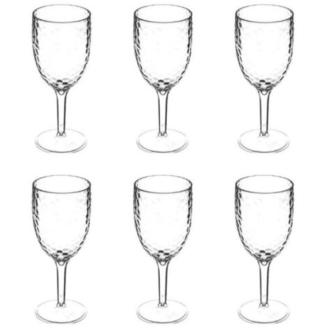 Lot de 6 Verres à Pied "Estiva" 35cl Transparent