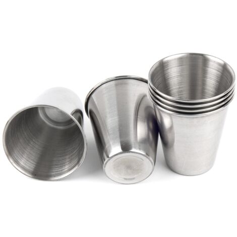 , Lot de 6 verres à shot en acier inoxydable de 65,2 g pour bar, maison, restaurant