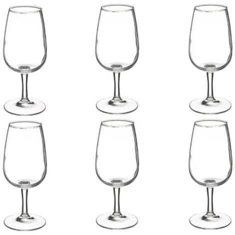Lot de 6 verres à vin 21cl en verre transparent – Fabrication française – Dimensions D. 4,7 x H. 15,5 cm – Faciles à entretenir – Secret De Gourmet