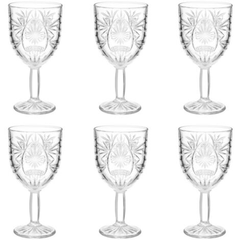 Lot de 6 verres à vin 29cl en verre transparent – Compatible lave-vaisselle – Design élégant pour dîners raffinés – Secret De Gourmet