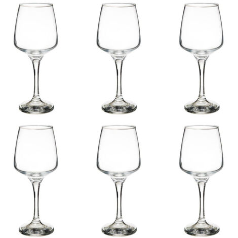 Lot de 6 verres à vin 29cl – Verre transparent compatible lave-vaisselle – Design moderne – Pour dégustation de vin – Secret De Gourmet