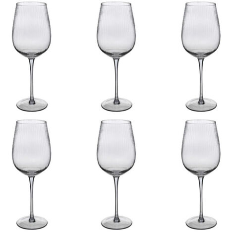 Lot de 6 Verres à Vin "Midnight Garden" 38cl Transparent