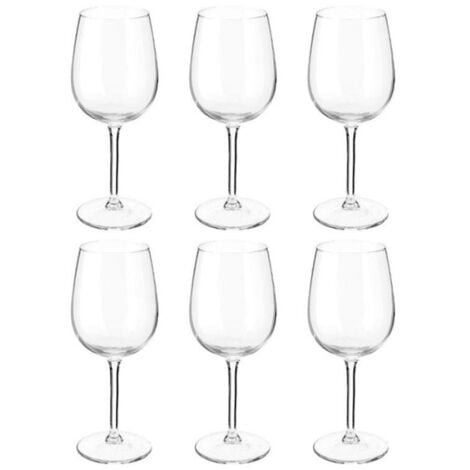 PARIS PRIX Lot de 6 Verres à Vin "Orpea" 36cl Transparent