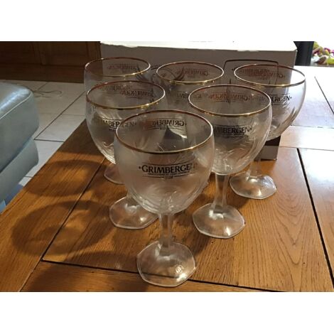Lot de 6 verres Grimbergen - 33 cl - Nouveau modèle - Neufs en boîte d'origine