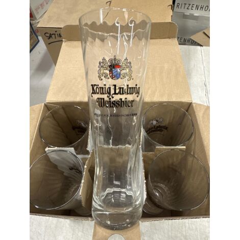 Lot de 6 verres König Ludwig Weissbier - 25 cl - Neufs