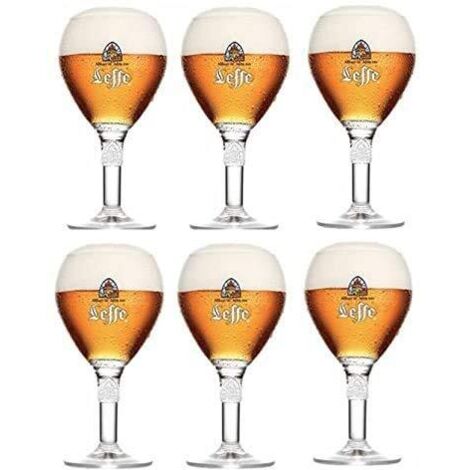 Lot de 6 verres Leffe - 33 cl - Calices officiels + 6 sous-verres