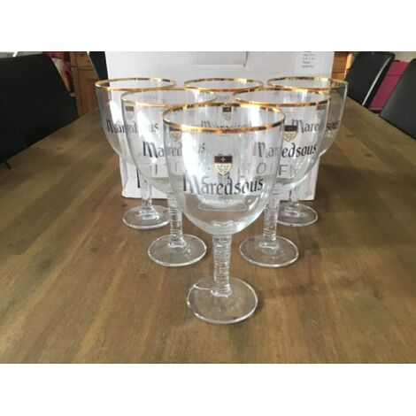 Lot de 6 verres Maredsous - 50 cl - Verres à bière officiels neufs