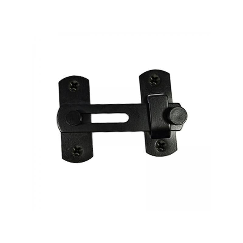 Feiyue - Lot de 6 verrous de porte de grange pour salle de bain, noirs