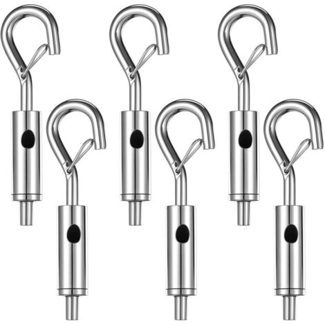 Lot de 6 vis, adaptées aux vis de tension de 1/16 à 3/32 pouces, utilisées pour la tension des câbles et l'installation d'auvents.