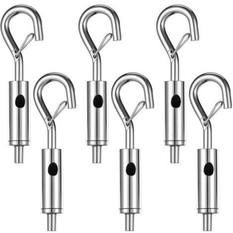 Lot de 6 vis, adaptées aux vis de tension de 1/16 à 3/32 pouces, utilisées pour la tension des câbles et l'installation d'auvents.