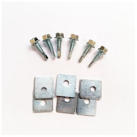 4M Lot de 6 Vis Autoforeuses M10 avec Cardelles