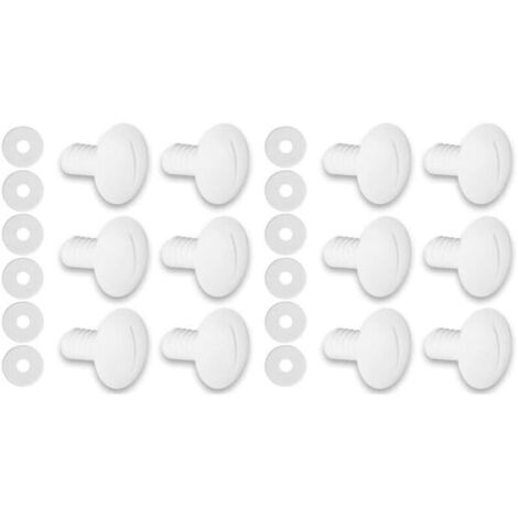 Lot de 6 vis de roue Polaris 180/280/380 - Pièces de nettoyage de piscine C-55 C55, avec 6 rondelles supplémentaires - Pièces de rechange pour nettoyeur de piscine
