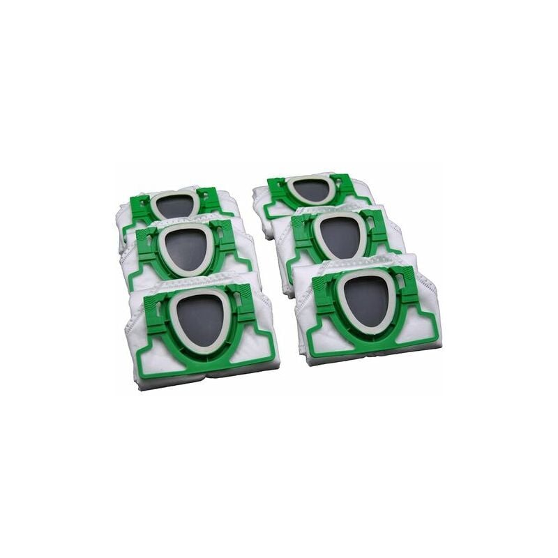 Lot de 6 Vorwerk Kobold vk 200 sacs d'aspirateur en microfibre non-tissée 5 couches