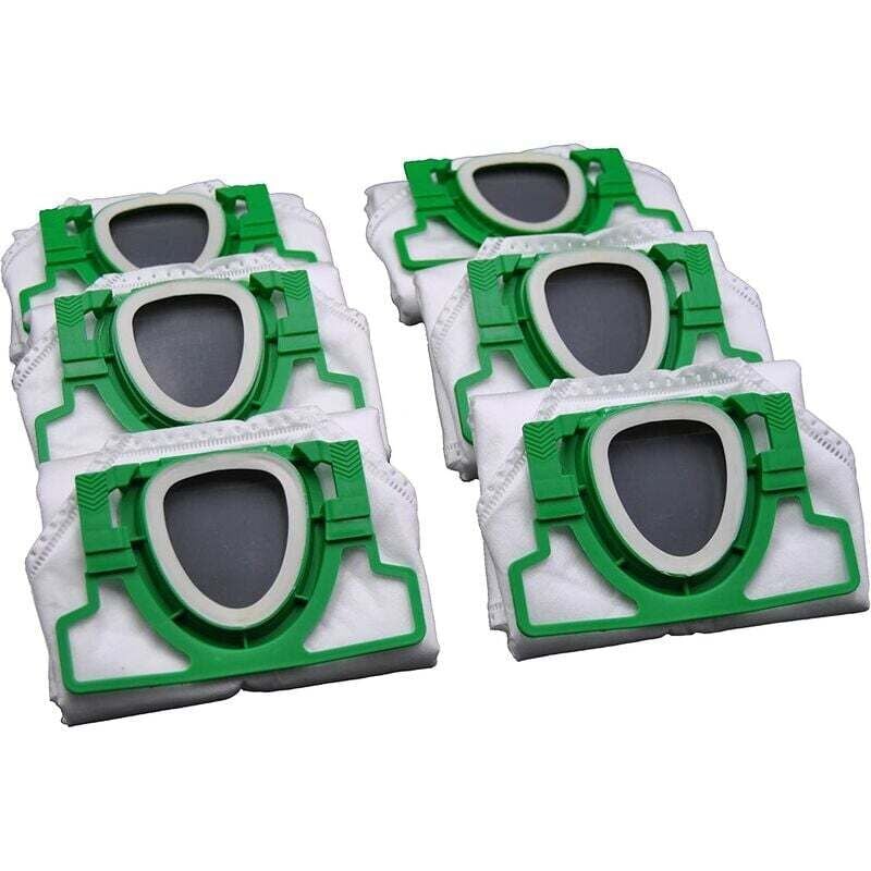 Lot de 6 Vorwerk Kobold VK 200 sacs d'aspirateur en microfibre non-tissée 5 couches