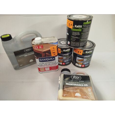 Lot de 6 - WOCA STARWAX KALITT - Traitement et protection bois - Intérieur et Extérieur - Haute performance - Voir photos