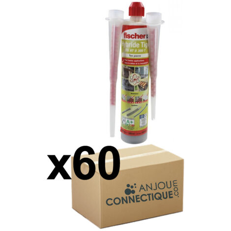 Lot de 60 cartouches scellement chimique - ton pierre 300 ml - Fischer