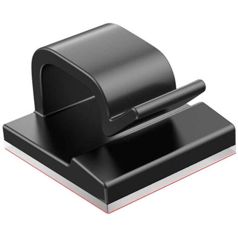 Lot de 60 clips adhésifs pour câbles, couleur noire, organiseur discret pour bureau et maison