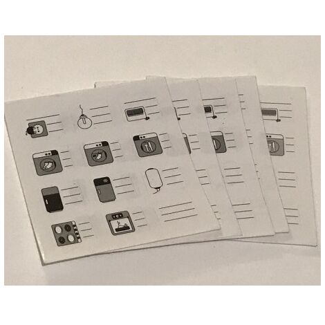 Lot de 60 étiquettes signalétiques autocollantes pour disjoncteur – Repérage circuits électriques – Adapté sans porte-étiquette – 12 autocollants par plaquette – Alternative Elec